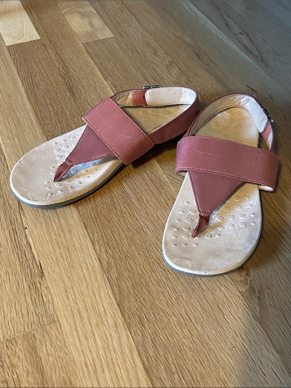 Vionic Leather Adjustable T-Strap Sandals - Danita 8.5 Womens - Picture 3 of 10